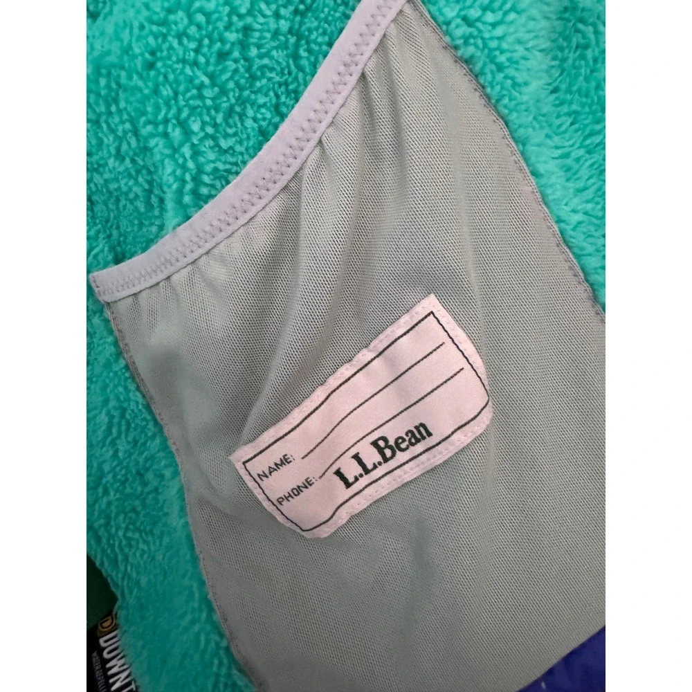 L.L. Bean Kids XL 18 DownTek‎ Hooded Puffer Jacket Fleece Lined Purple 505067